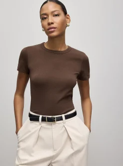 Crew-neck fitted T-shirt