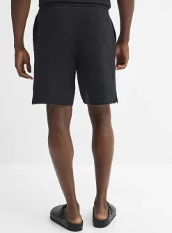 Crinkled cotton short