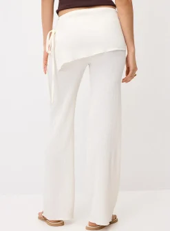 Crinkled wraparound pant