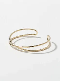 Crisscross open bangle