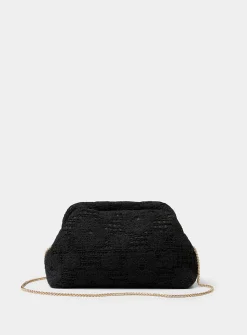 Crocheted-flower evening bag