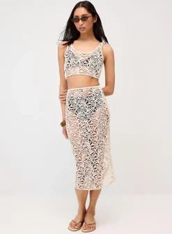 Crochet midi skirt