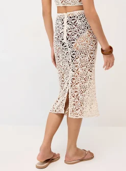 Crochet midi skirt