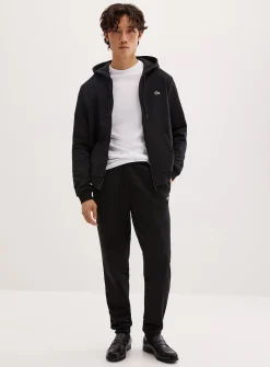 Crocodile emblem terry-lined joggers