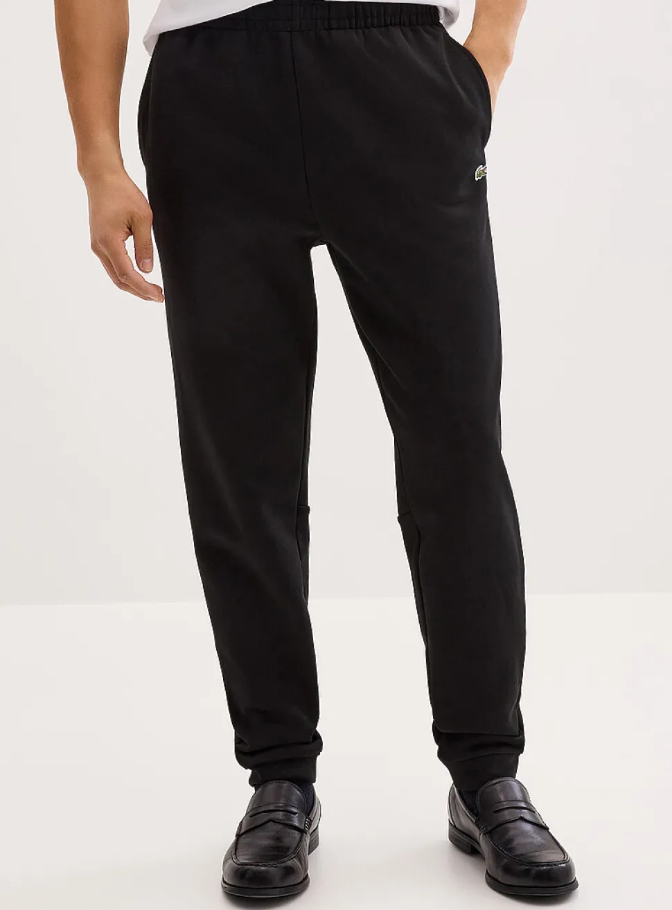 Crocodile emblem terry-lined joggers