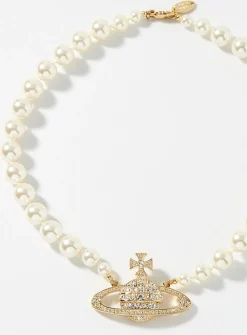 Crystals and pearls orb choker