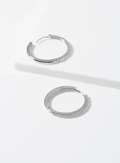 Crystal shine hoops