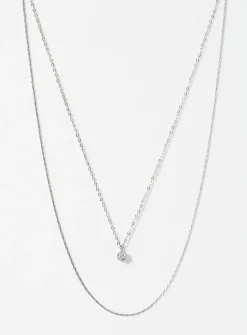 Cubic zirconia double chain