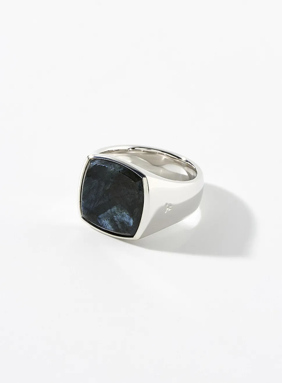 Cushion Larkivite signet ring