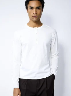 Cut-off Henley T-shirt