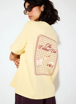 Decorated print loose boxy-fit T-shirt