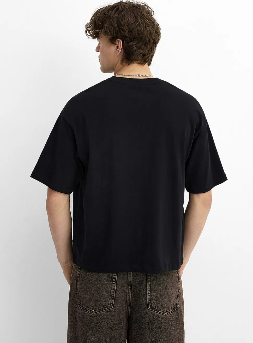 D embroidery crew-neck T-shirt
