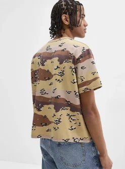 Desert camo cropped T-shirt