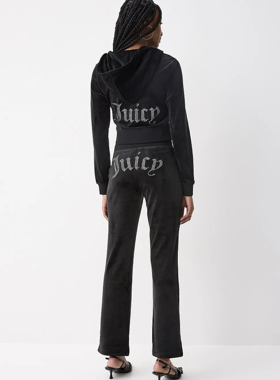 Diamond logo velvet pant