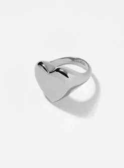 Domed heart ring