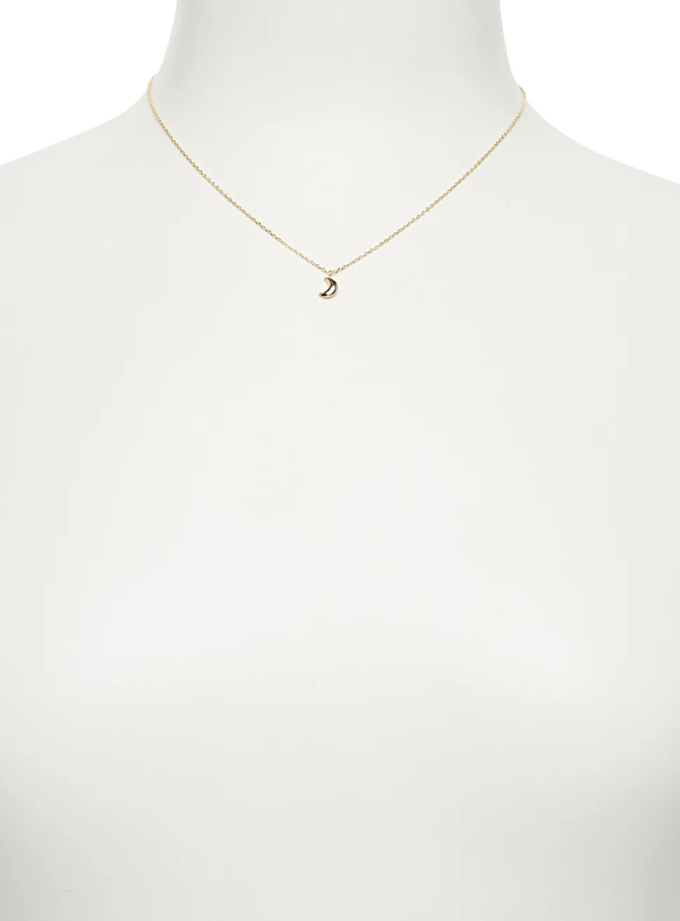 Domed moon necklace