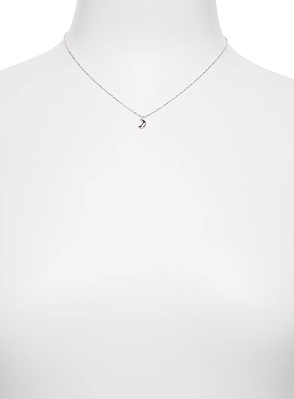 Domed moon necklace