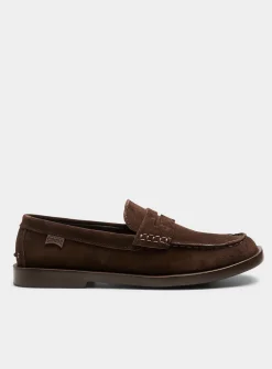 Don brown suede penny loafers