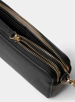 Double-compartment minimalist crossbody bag