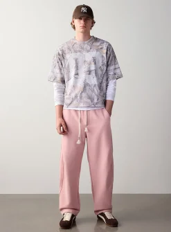Double-knit barrel pant