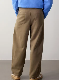 Double-knit barrel pant