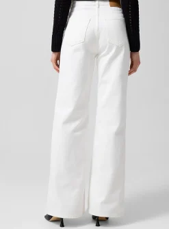 Dove white wide-leg jean