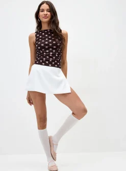 Draped boat-neck cami
