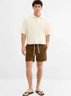 Drawstring-waist chino short