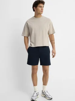Drawstring-waist chino short