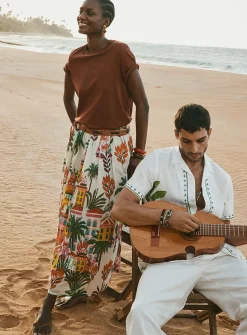 Dream getaway flared maxi skirt