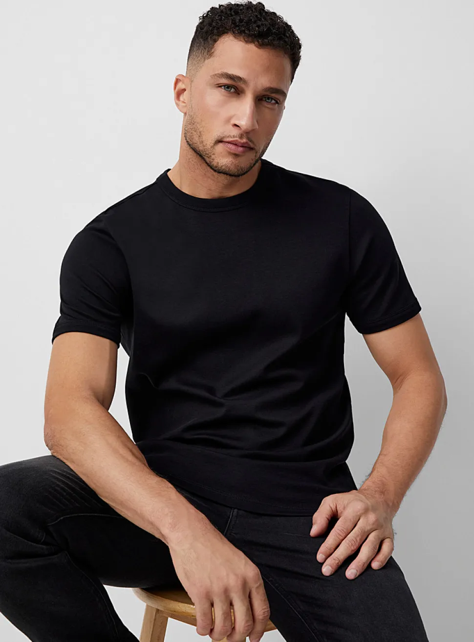 Dressy Pima cotton jersey T-shirt
