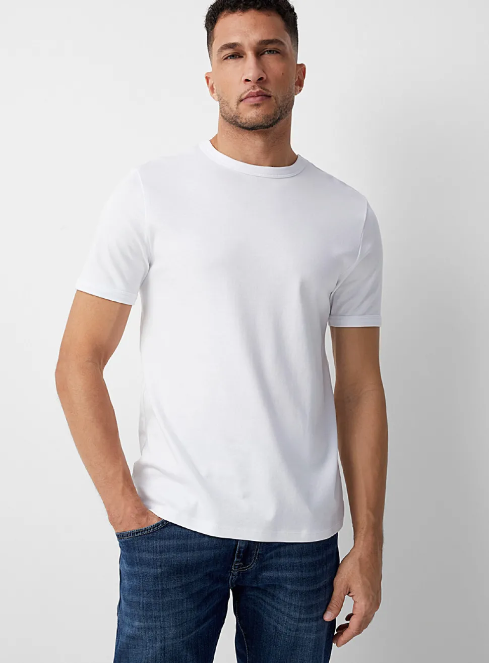 Dressy Pima cotton jersey T-shirt