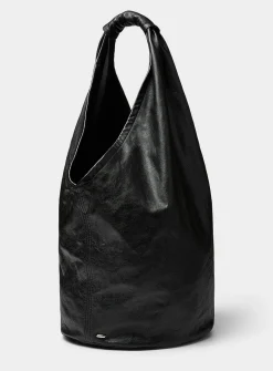 Drip leather handbag