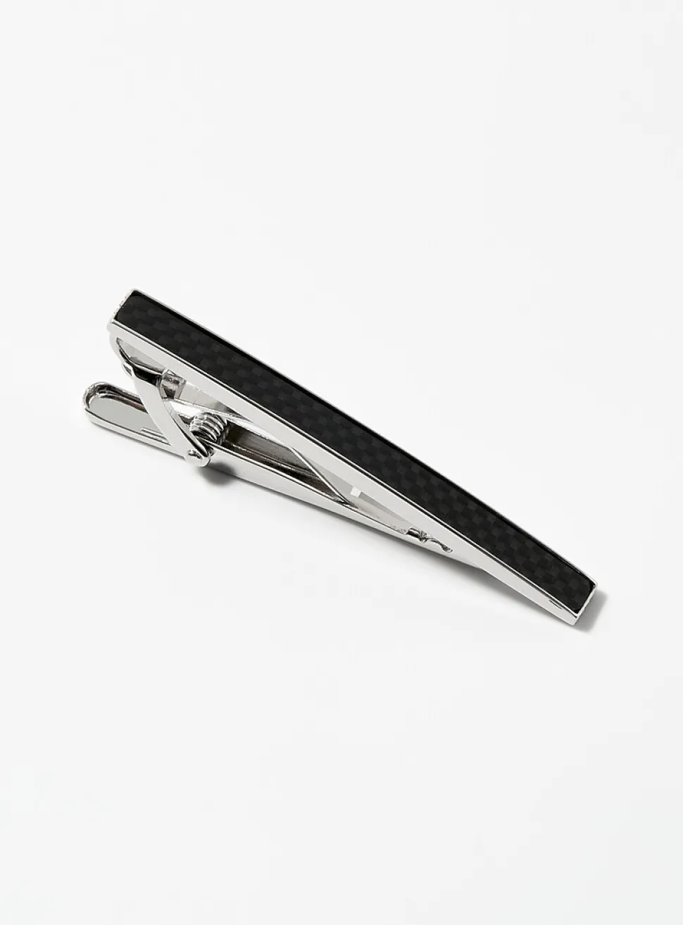 D-Shape textured tie clip