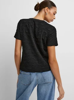 3D texture boxy-fit T-shirt