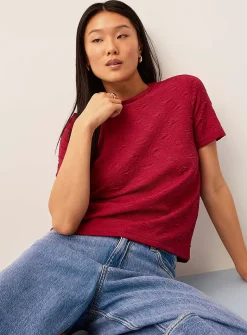 3D texture boxy-fit T-shirt