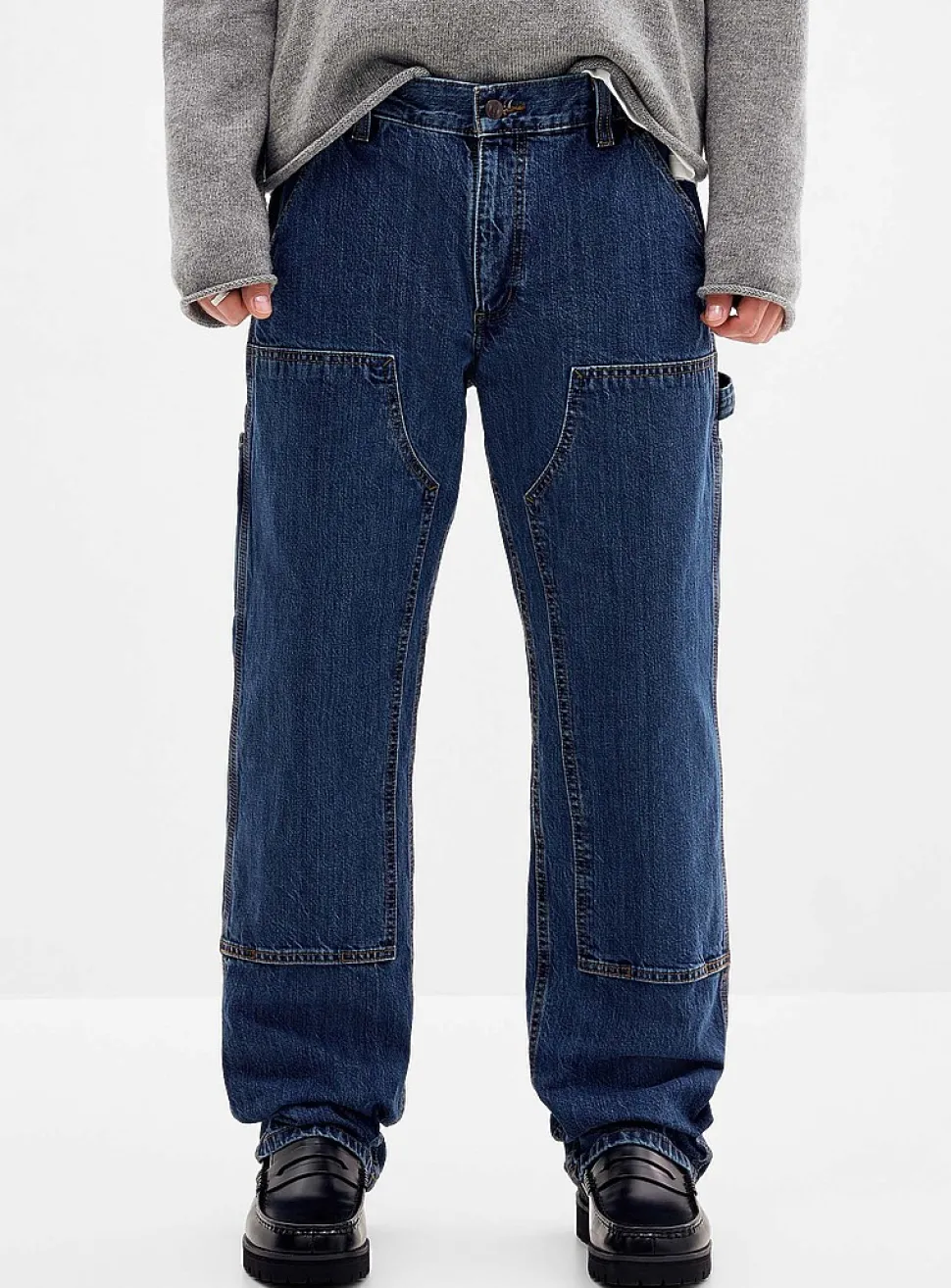 Dungaree double-knee work jean