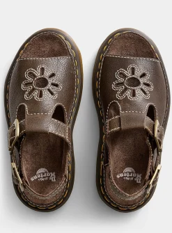 Dunnet floral cutout leather sandals