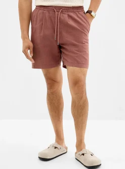 Dusty pink cotton-linen short