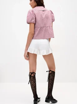 Ebony romantic lace knee-highs