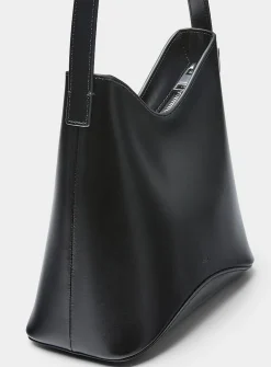 Egg ebony leather mini-bag