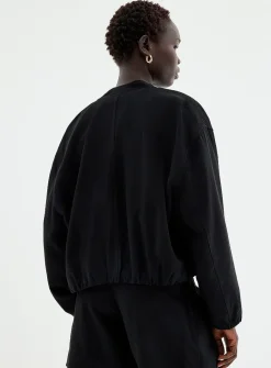 Elastic cuffs flowy jacket
