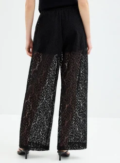 Elastic waist lace pant