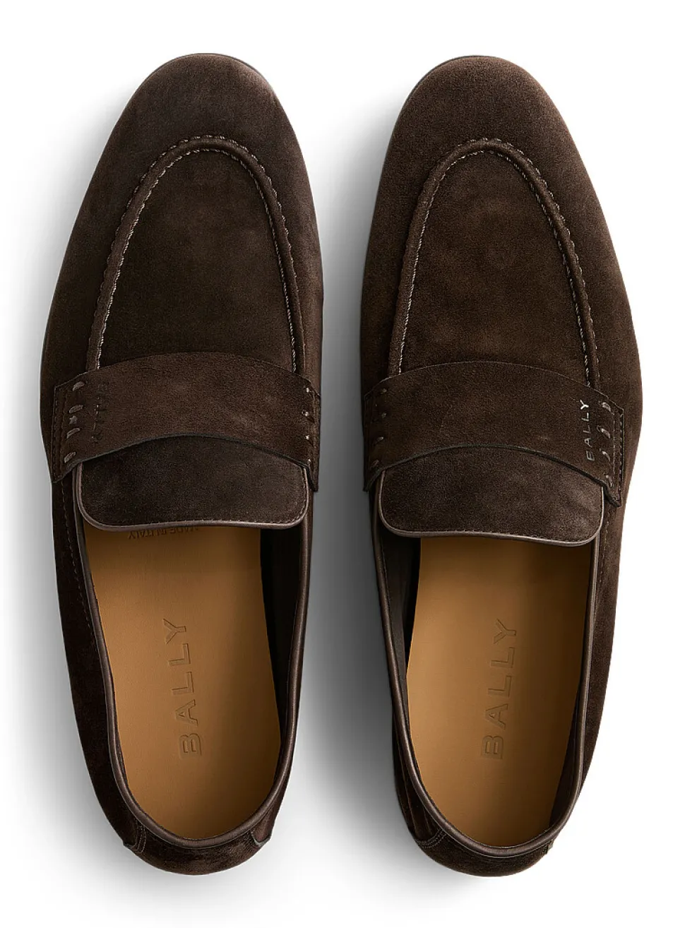 Elios chocolate brown suede loafers