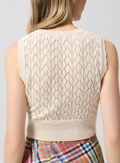 Ella pointelle knit vest