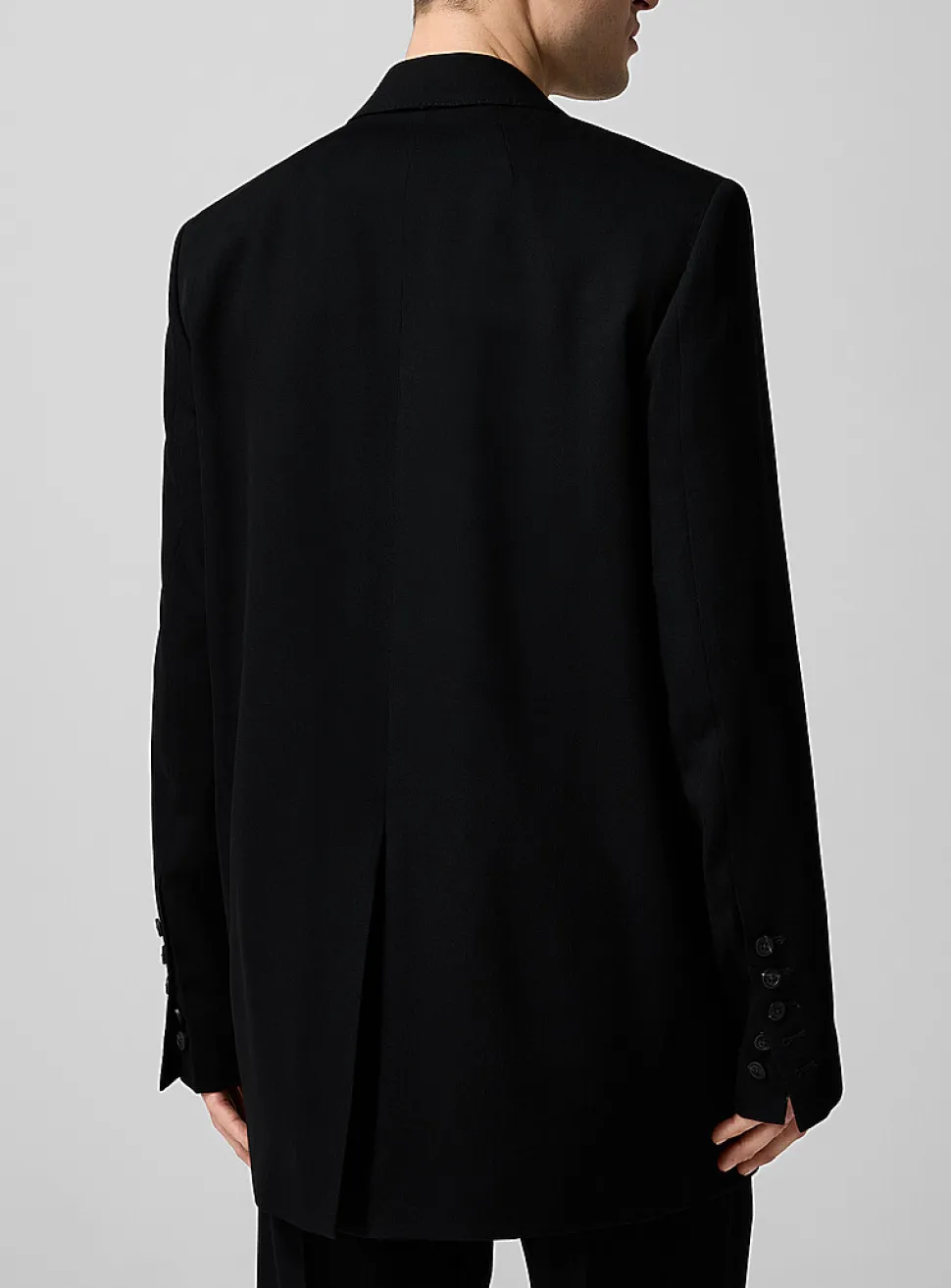Elongated pure wool blazer