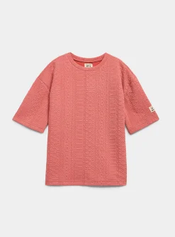 Embossed geo T-shirt