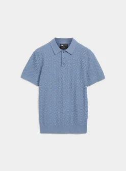 Embossed jacquard polo