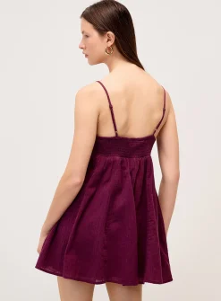 Embroidered bodice minidress
