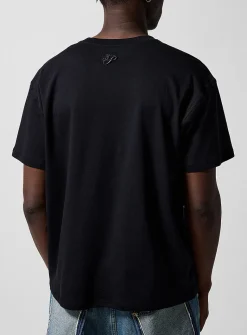 Embroidered doves T-shirt